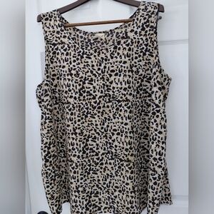 Faded Glory Leopard Print Sleeveless Top